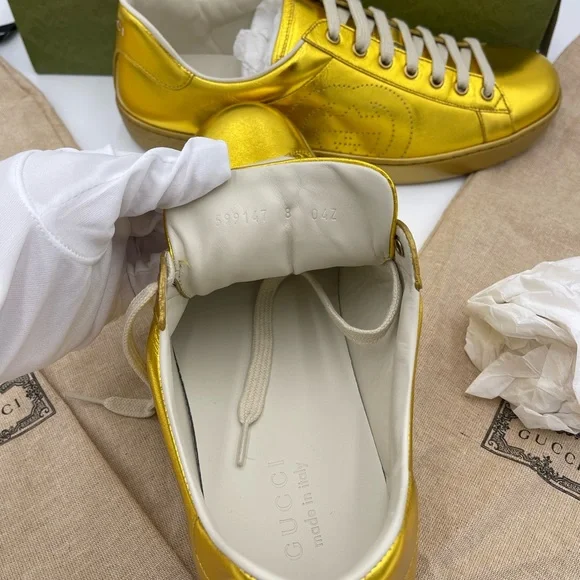 Gucci metallic Gold Ace Sneakers